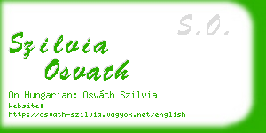szilvia osvath business card